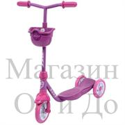 Самокат городской Foxx Baby с пластиковой платформой и EVA колесами 115мм, корзинка, фиолетовый